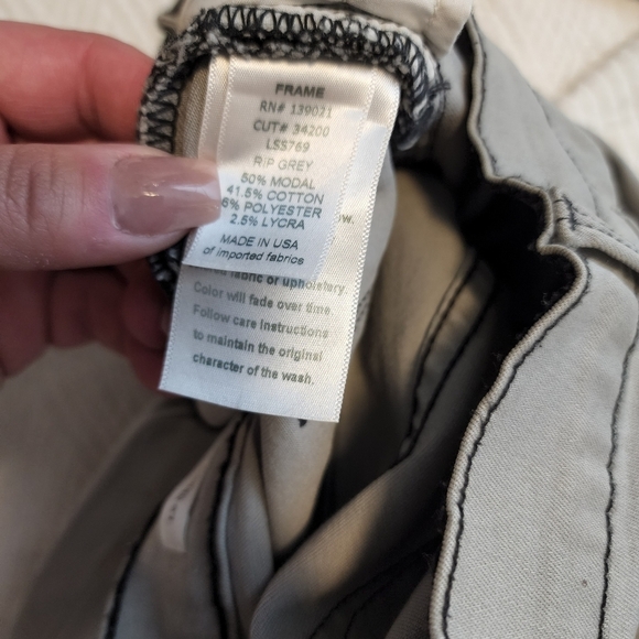 FRAME denim le skinny de Jeanne gray pants size 24 - Picture 6 of 16